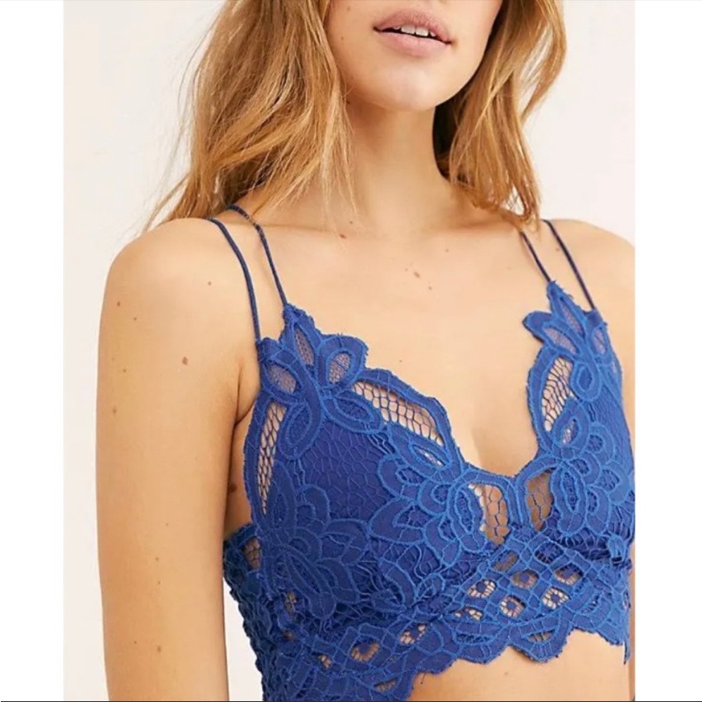 Free People FP One Adella Bralette in Blue NWOT